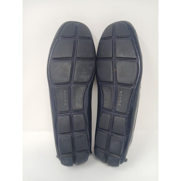 PRADA Leather Loafer Slip On Luxury Shoes Blue Men's Size US 9.5 Toro 2DD127 - Picture 13 of 16